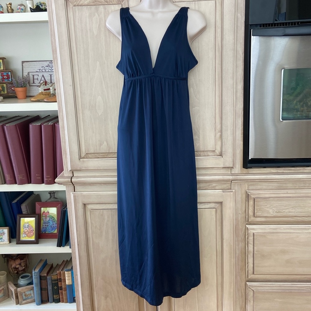 Jones New York slip nightgown sz M navy blue